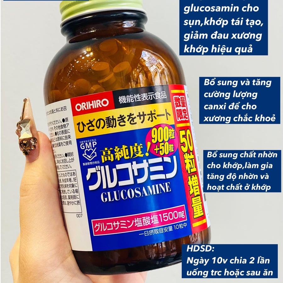 Glucosamin Orihiro 1500mg 900 viên Nhật Bản hỗ trợ điều trị xương khớp 68 68